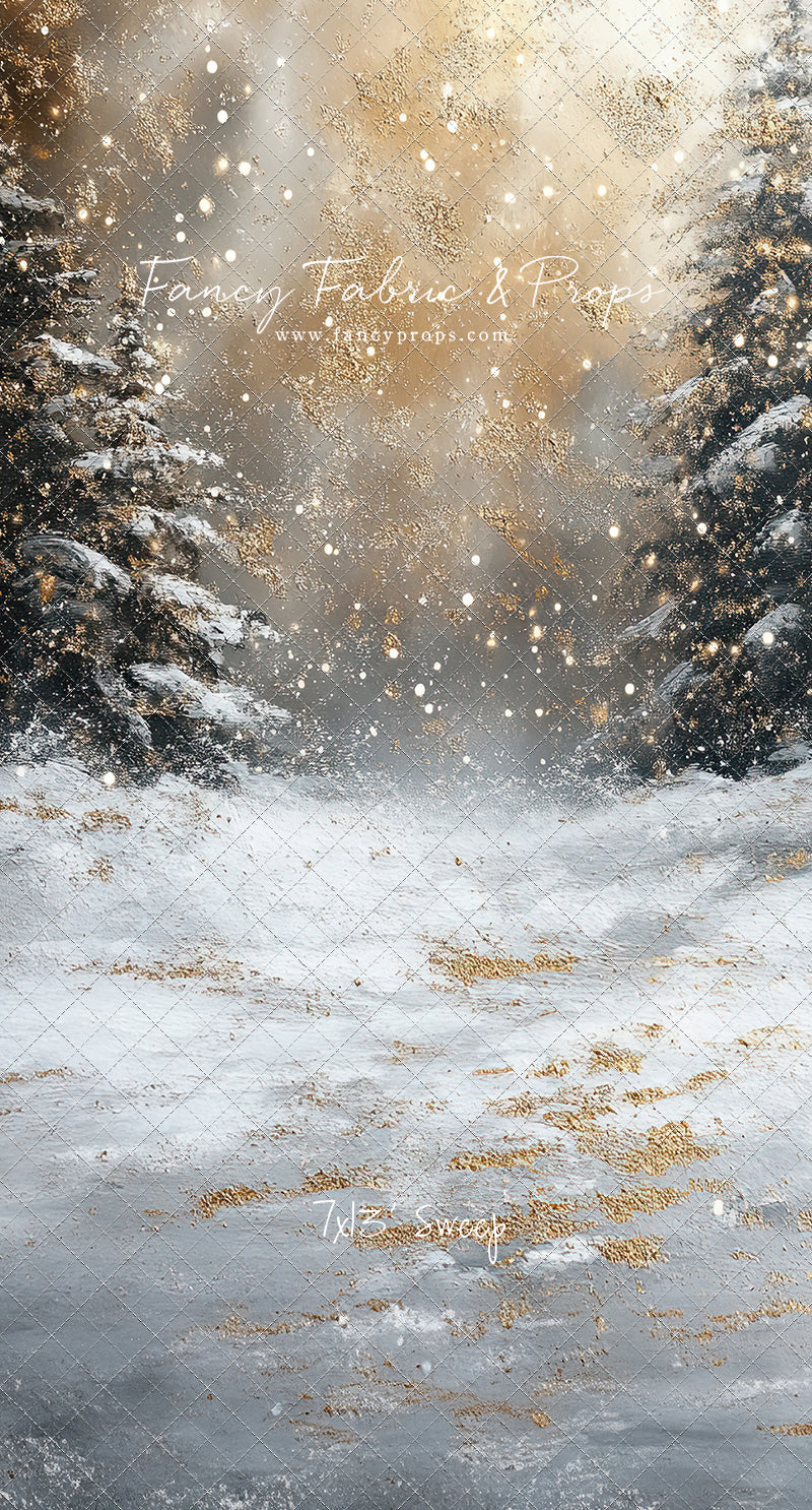Golden Snowy Wonderland - With Sweep Option