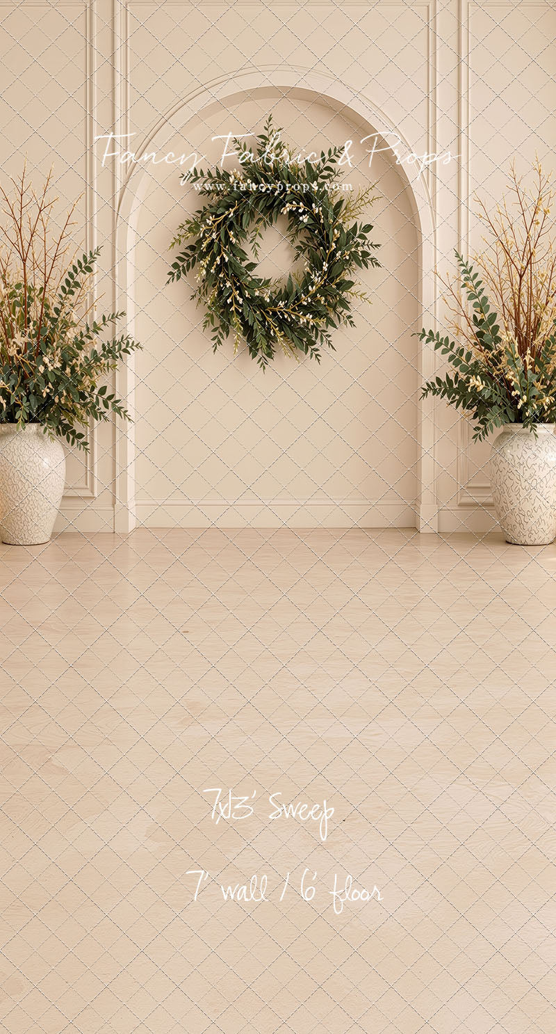 Ivory Evergreen Arch - With Sweep Option