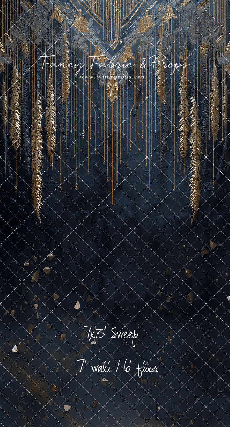 Midnight Feather Cascade - With Sweep Option