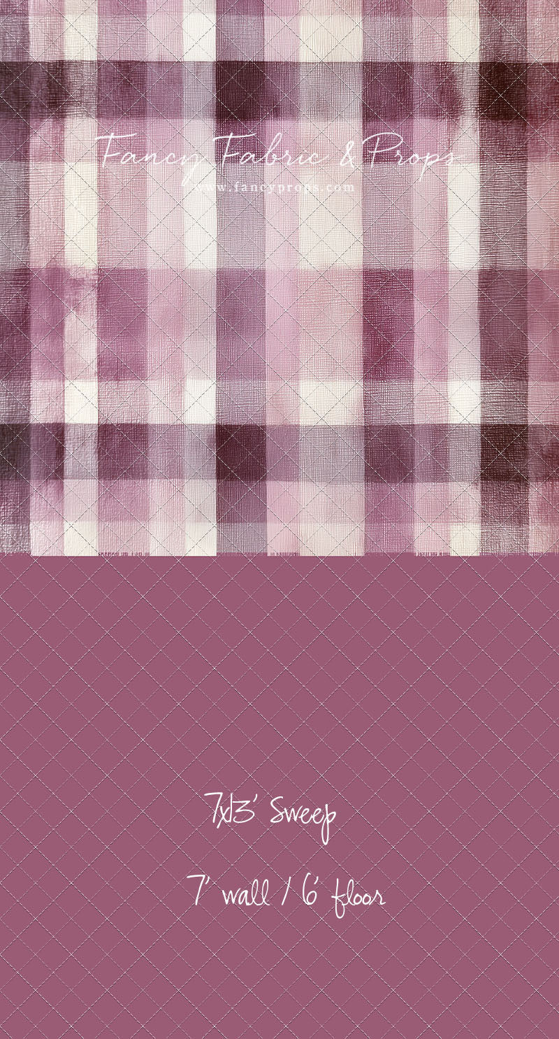 Mulberry Plaid - With Sweep Option