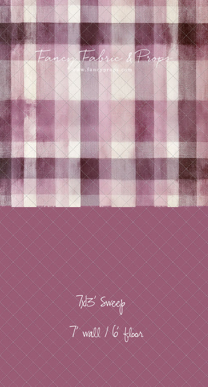 Mulberry Plaid - With Sweep Option