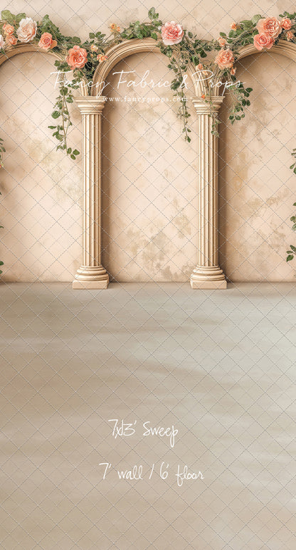 Peach Bloom Garden - With Sweep Option