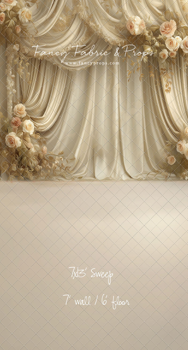 Petals & Silk In Ivory - With Sweep Option