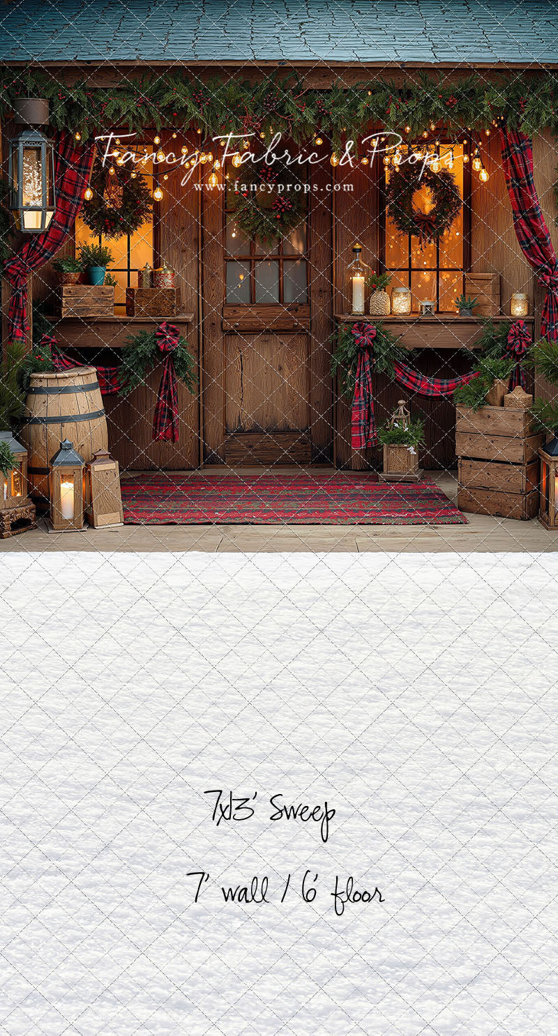 Plaid Cabin Porch - With Sweep Option