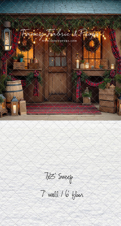 Plaid Cabin Porch - With Sweep Option