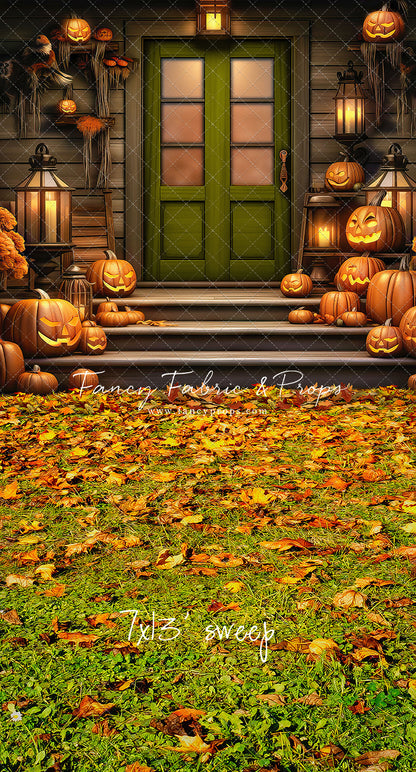 Pumpkin Porch - Green Door - With Sweep Option