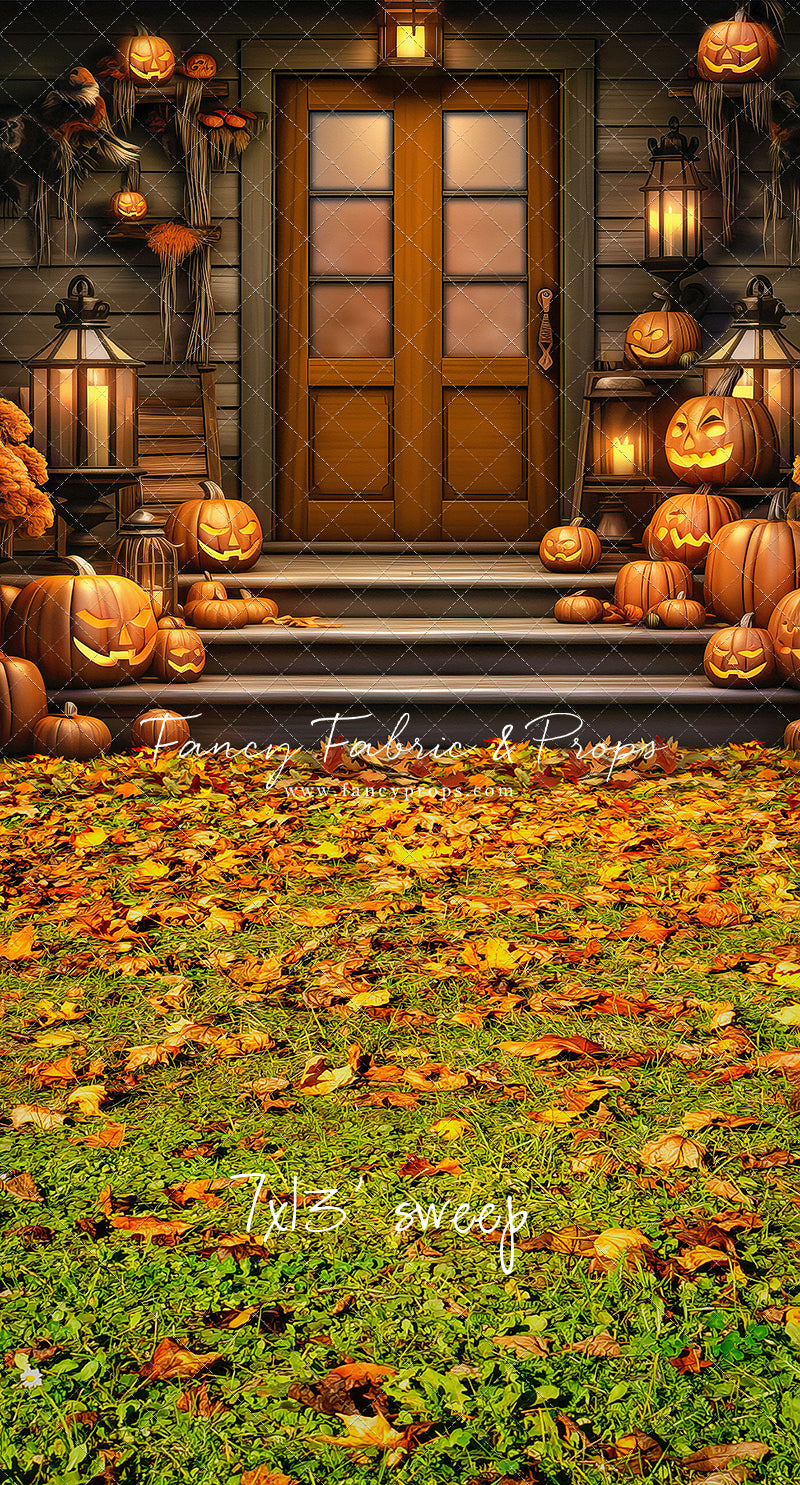Pumpkin Porch -  Rust Door - With Sweep Option