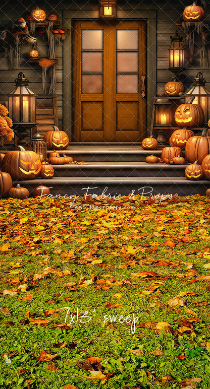 Pumpkin Porch -  Rust Door - With Sweep Option