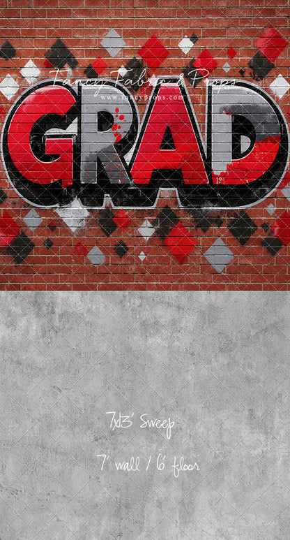 Red, Black & Gray Grad - With Sweep Option
