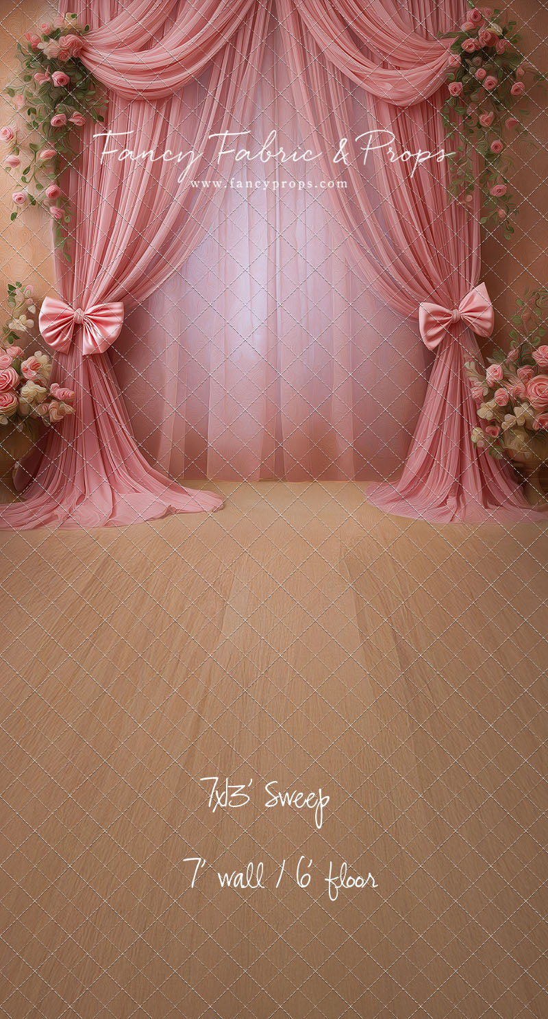 Rose Drapes - With Sweep Option