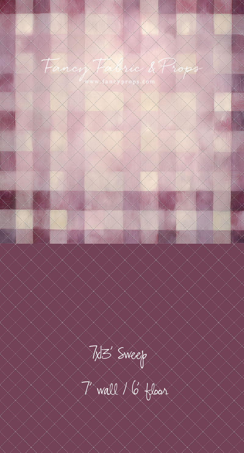 Rose Quartz Plaid - With Sweep Option