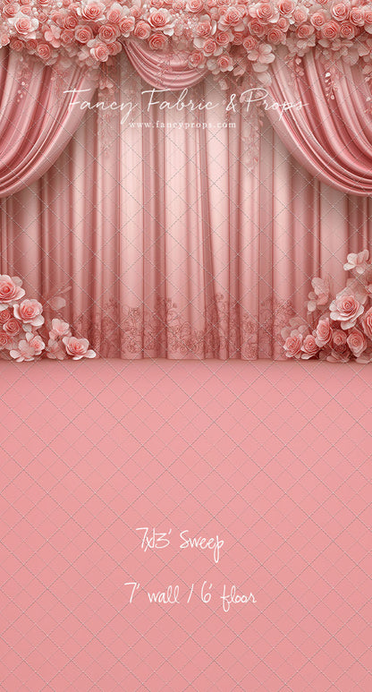 Rosy Vienna Drapes - With Sweep Option