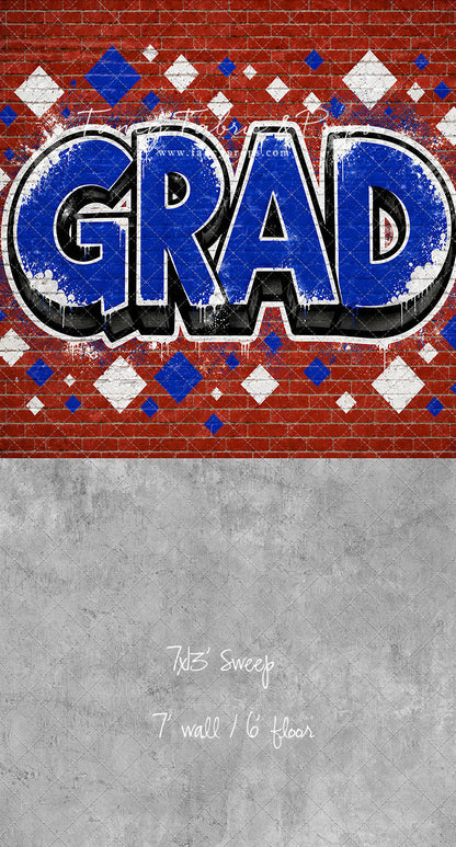 Royal & White Grad - With Sweep Option