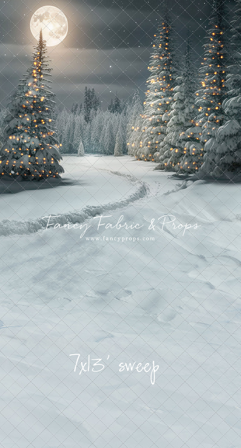 Snowy Road With Lights - with Sweep Option