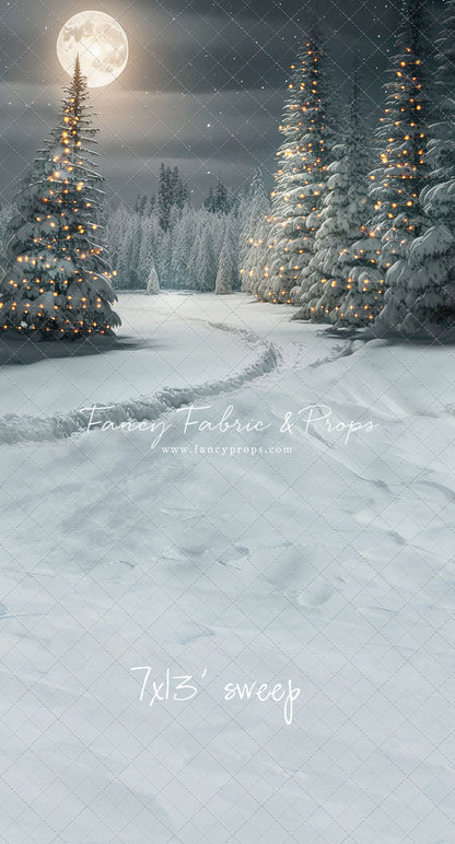 Snowy Road With Lights - with Sweep Option