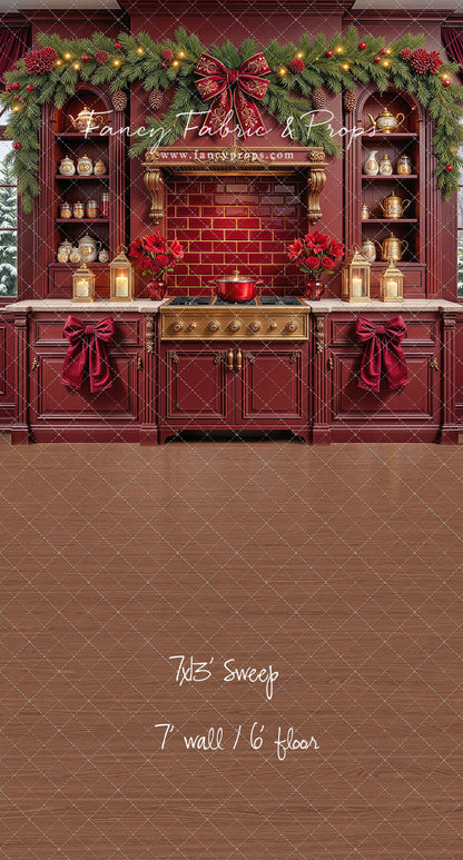 Sophisticated Scarlet Kitchen - With Sweep Option