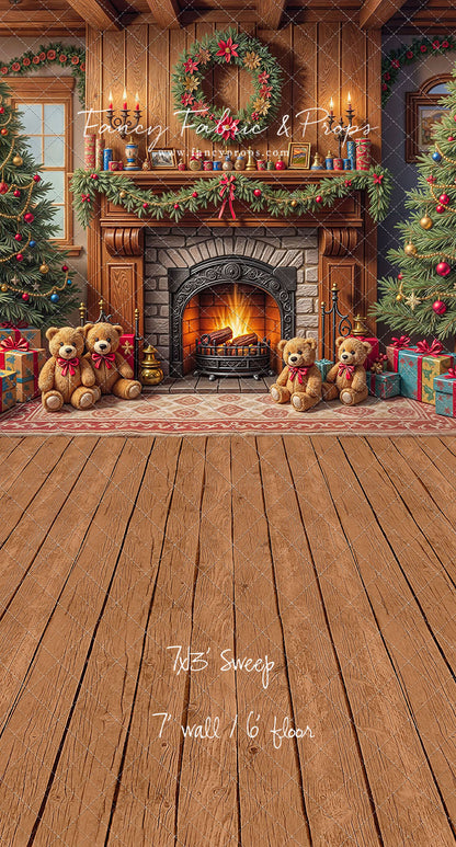 Teddy's Fireside Christmas - with Sweep Option