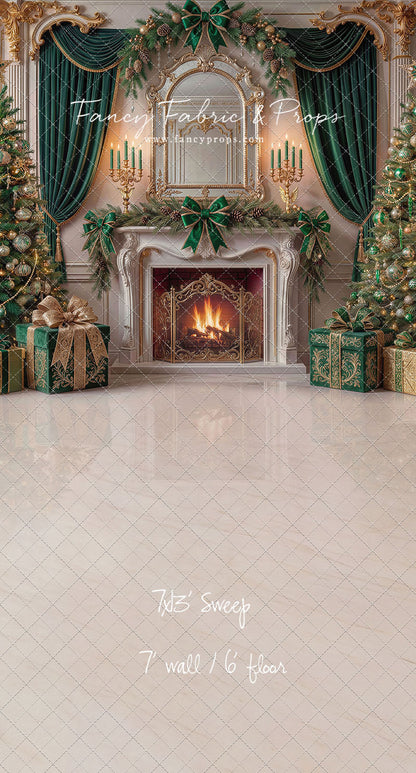 The Emerald Christmas Hearth  - with Sweep Option