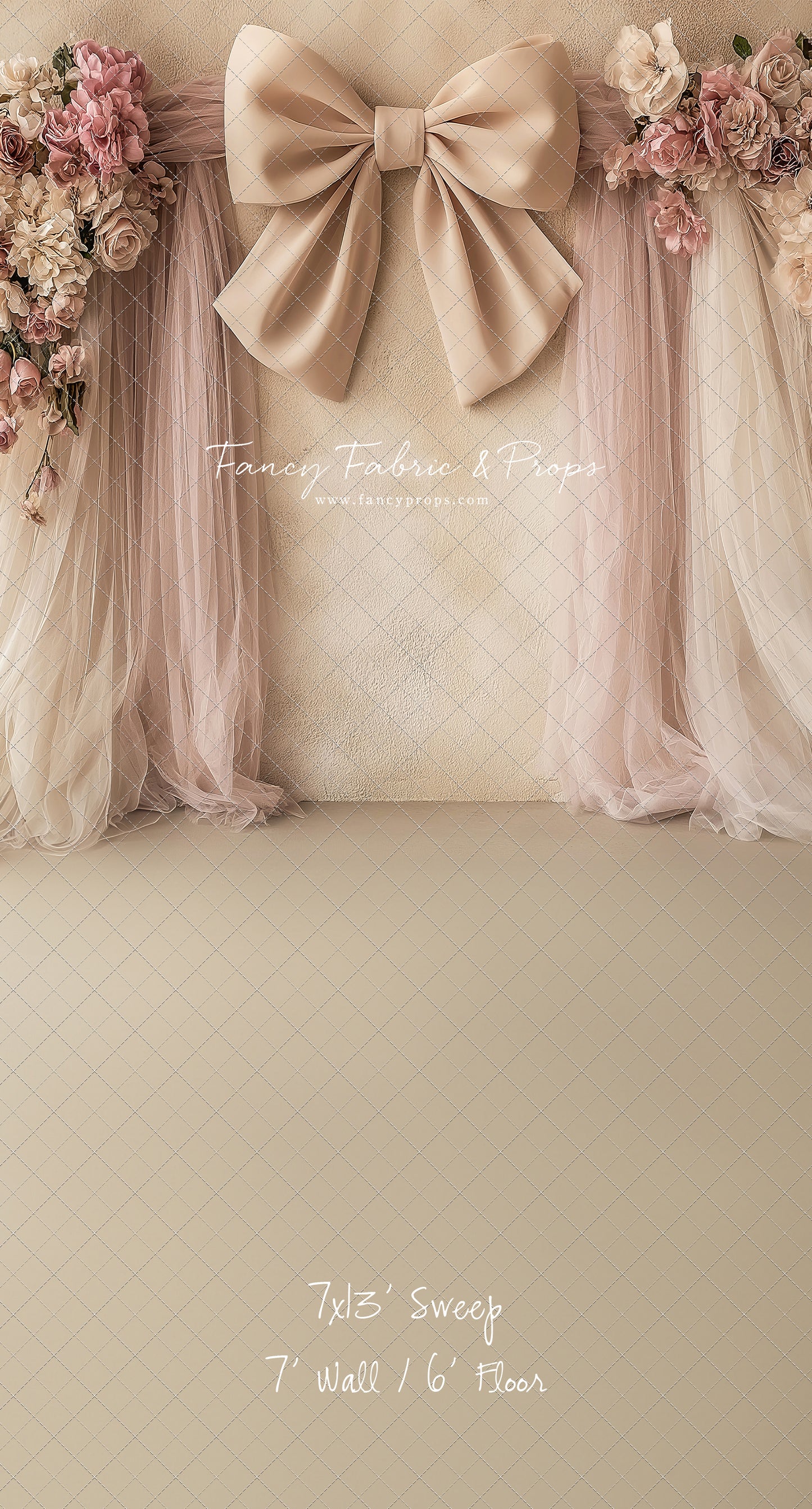 Velvet Blossom Bow Arch - With Sweep Option