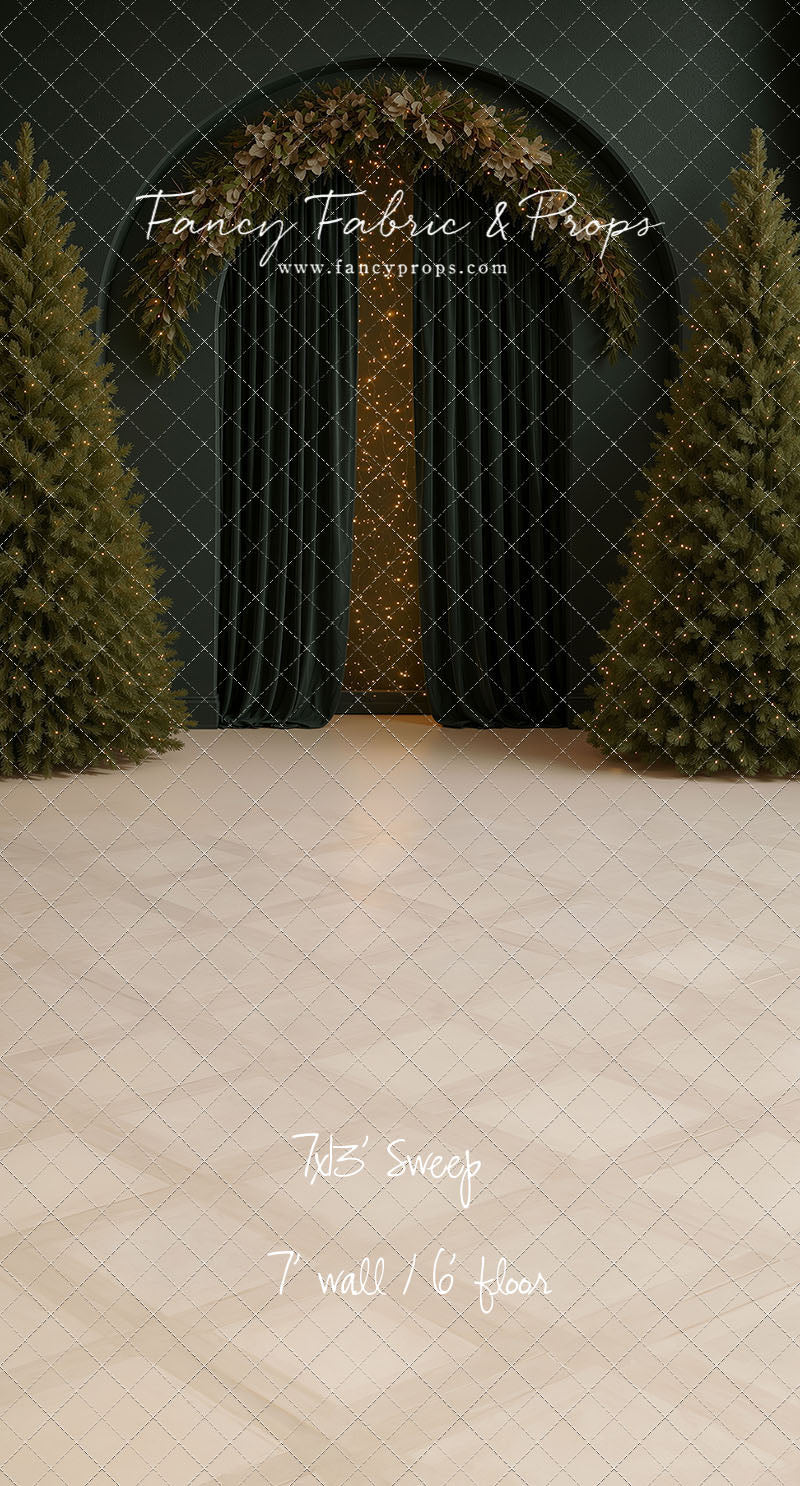 Velvet Christmas Arch - With Sweep Option