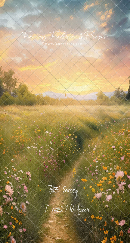 Wildflower Sunset Path  - With Sweep Option