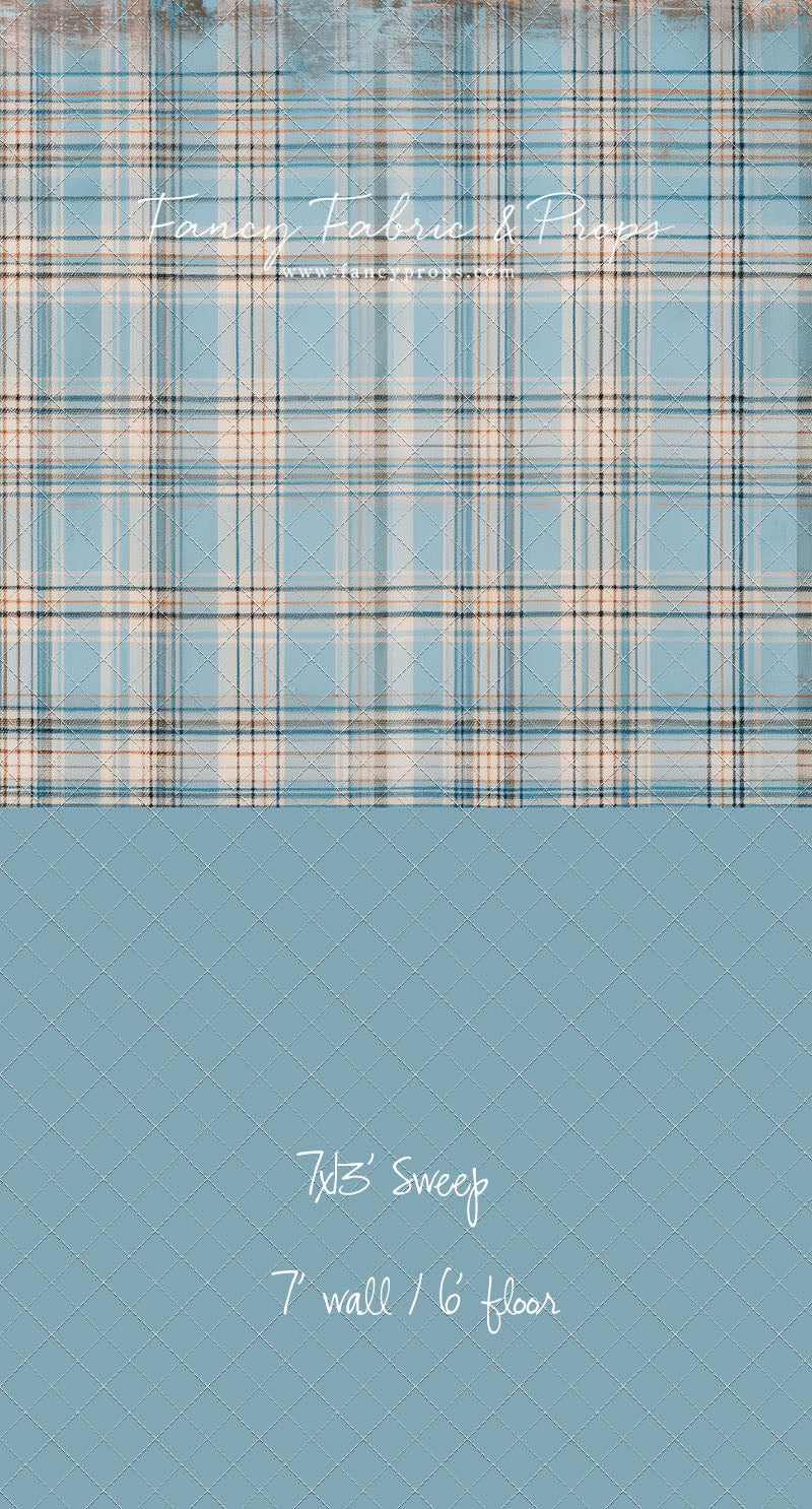 Winter Sky Gingham - With Sweep Option