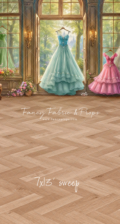 Dress of Royal Wishes- Wood Floor - With Sweep Option
