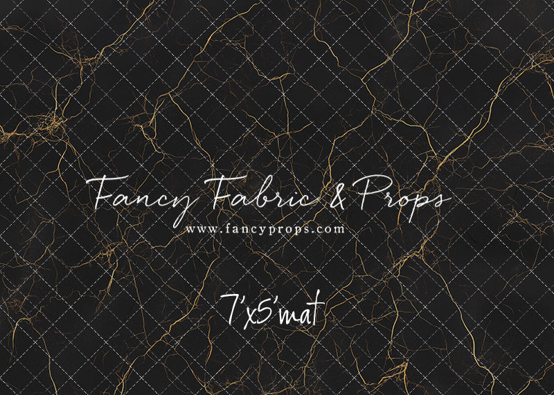 Black & Gold Marble Mat Floor