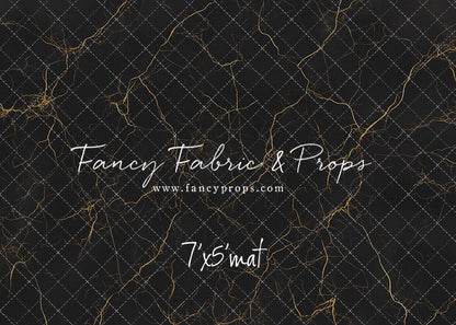 Black & Gold Marble Mat Floor