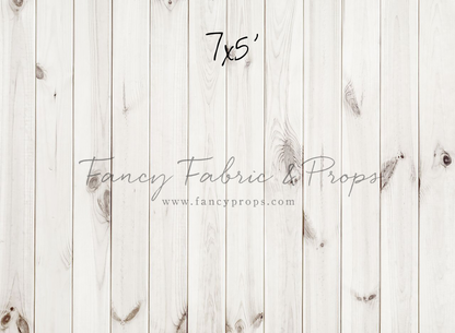 White Wooden Planks Mat Floor