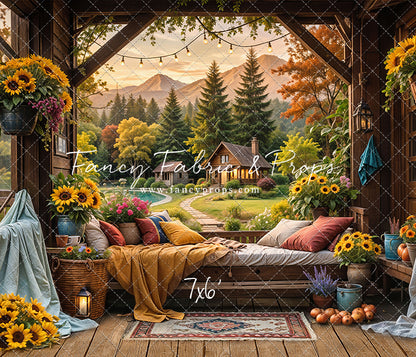 Autumn Sunflower Hideaway - With Sweep Option