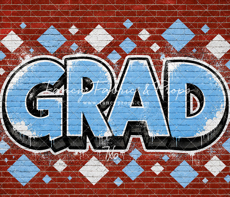 Baby Blue & White Grad - With Sweep Option