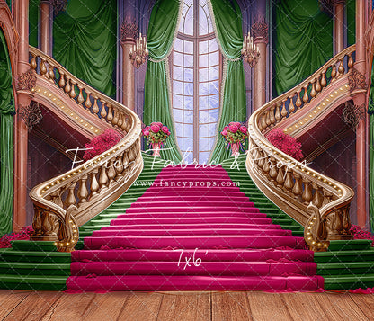 Ballroom Royal Staircase - Green - With Sweep Option