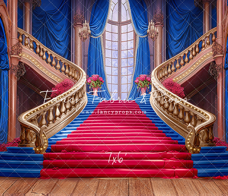 Ballroom Royal Staircase - Royal & Red - With Sweep Option