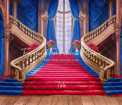 Ballroom Royal Staircase - Royal & Red - With Sweep Option