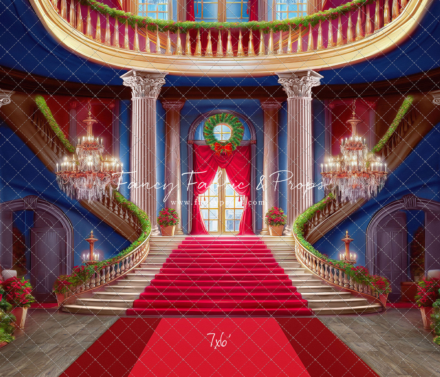 Belle's Royal Staircase - Red Carpet - With Sweep Option