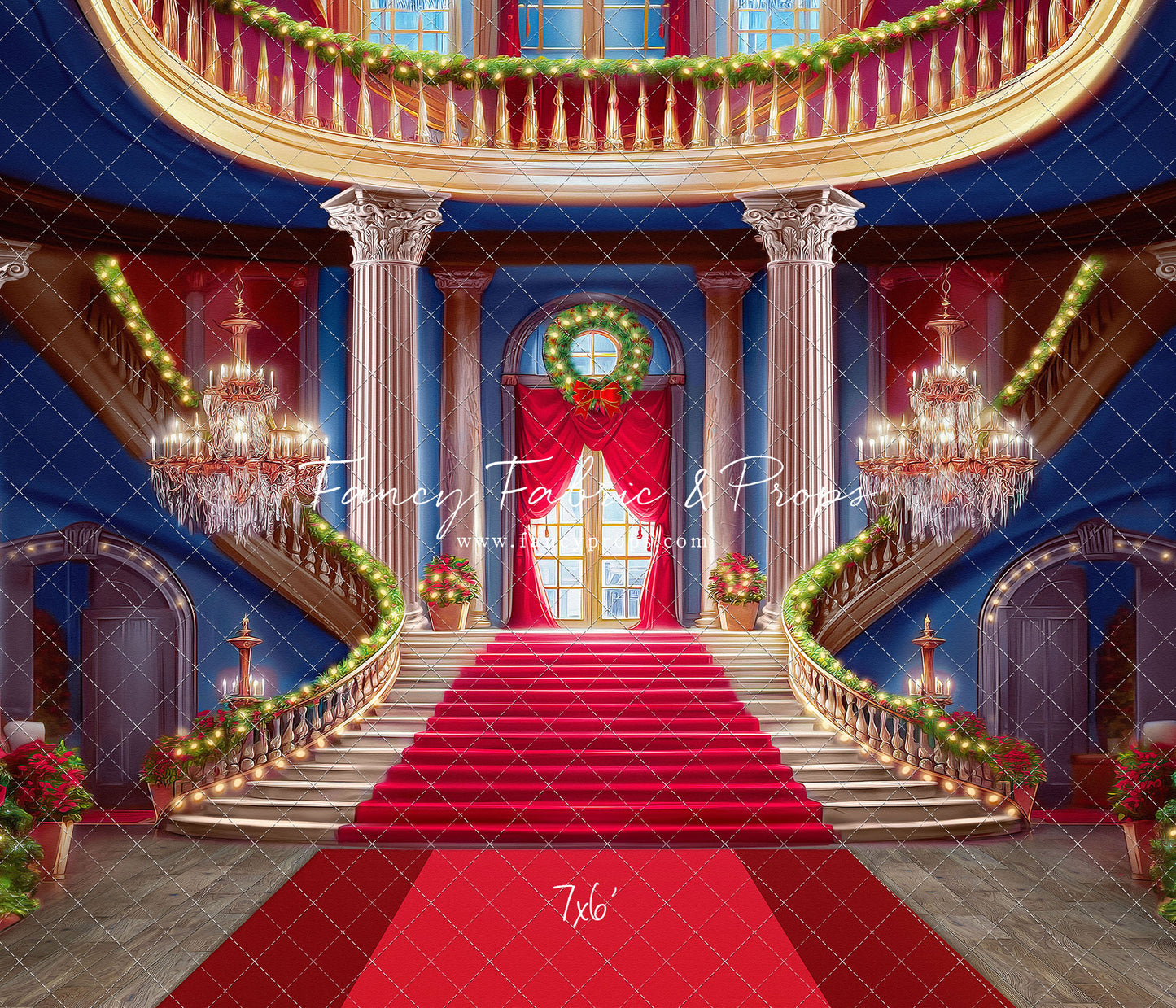 Belle's Royal Staircase -With Lights- Red Carpet - With Sweep Option