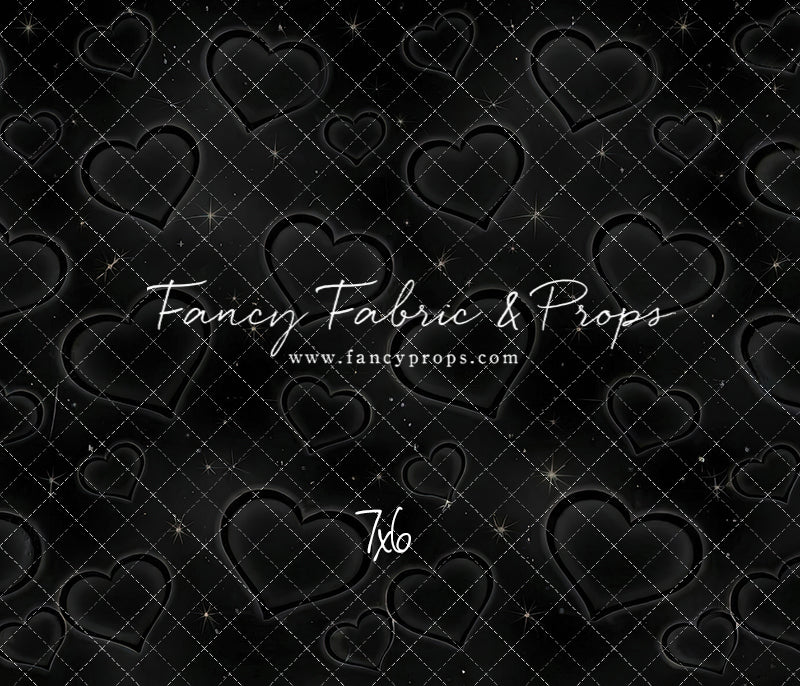 Black Puffy Hearts - With Sweep Option