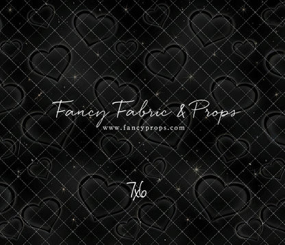 Black Puffy Hearts - With Sweep Option