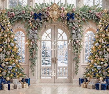 Blue Christmas Foyer - with Sweep Option