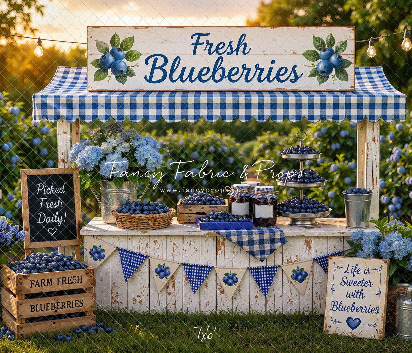 Blueberry Patch Market - With Sweep Option