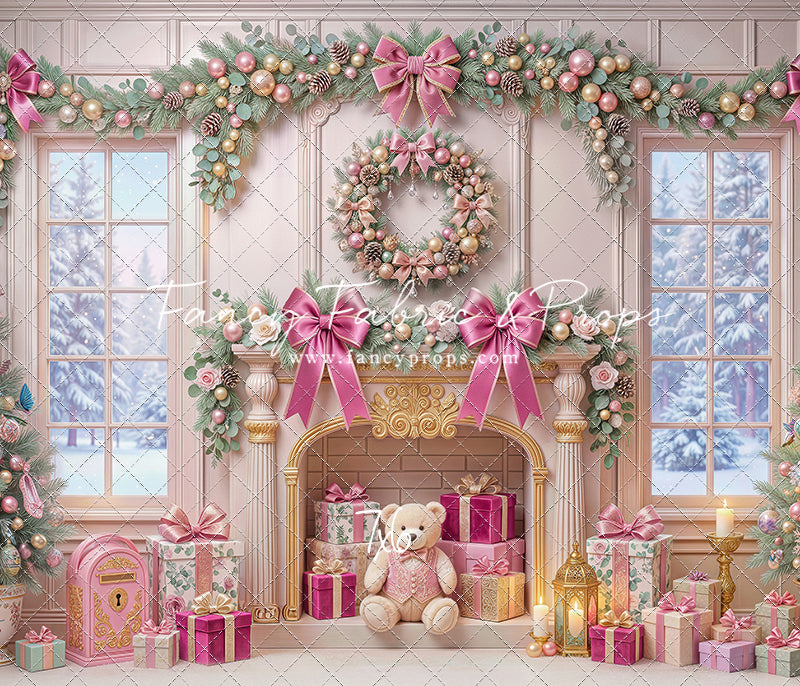 Blush Holiday Hearth - with Sweep Option