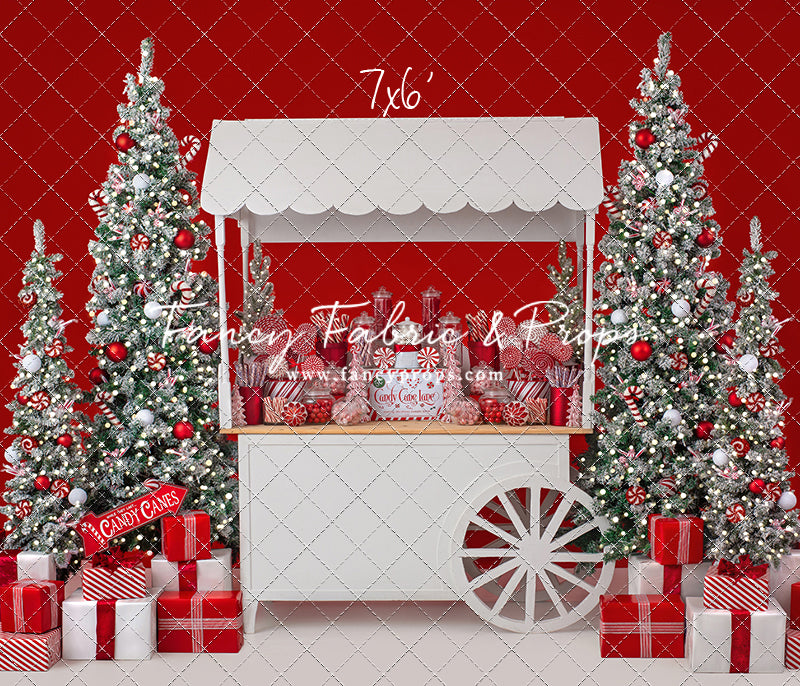 Candy Cane Sweets Cart
