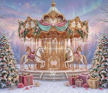 Christmas Carnation Carousel - With Sweep Option