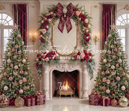 Christmas Rose Parlor - with Sweep Option