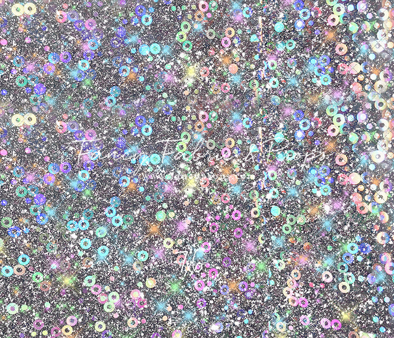 Cosmic Celebration - With Solid Beige Gray Floor Sweep Option