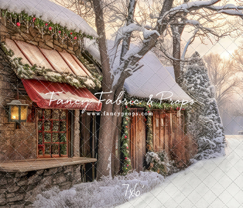 Country Christmas Store Street - with Sweep Option