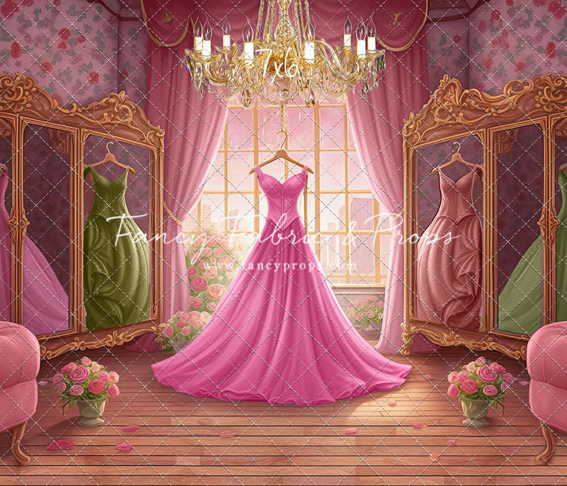 Dress Like A Princess - Pink Dress/Pink Curtains - With Sweep Option