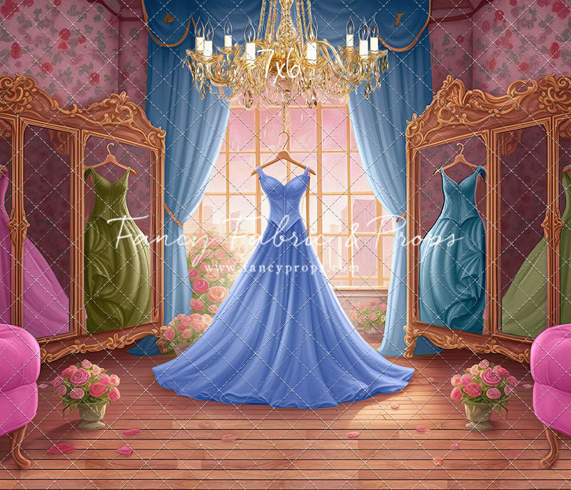 Dress Like A Princess - Dark Blue Dress - With Sweep Option