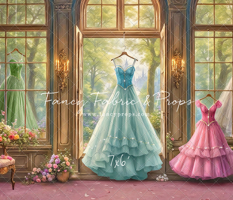 Dress of Royal Wishes- Pink Floor - With Sweep Option